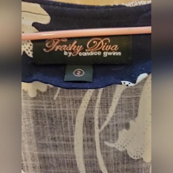 Adorable Trashy Diva Blanche Deco Daffodils Wrap Dress Size 2 - Picture 5 of 8